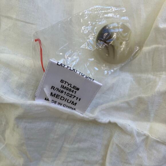 Gibson Y2K Striped Linen Blend Single Breasted Blazer Cropped 3/4 Sleeve Spring - Picture 15 of 16